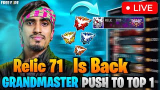 Free Fire Rank Push With Teamcode | Garena Free Fire । RELIC71YT