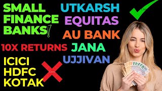 UJIIVAN SFB शेयर हुआ crash!!! क्या ₹45 पर अच्छी खरीद है। Equitas,🔴Jana SFB🔴 Utkarsh SFB🔴AU SFB,