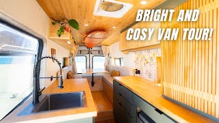 Ford Transit Vanlife Tour on a Budget: HUGE Fridge, Convertible Bed & More!