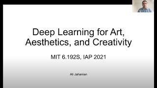 MIT 6.S192 - Lecture 1: Computational Aesthetics, Design, Art | Learning by Generating