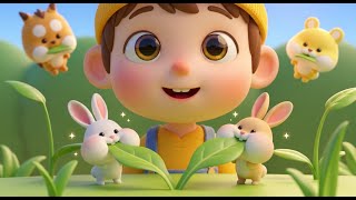 Five Little Rabbits Hopping in the Garden | Fun Kids Rhyme & Learning Animation 2025