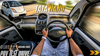 2011 TATA NANO | CX | 624CC 37BHP | POV Drive #102 | NANO | 4K | REV GEARSHIFT #tata #nano #tatanano