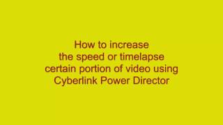 How to speed up a portion of video or give Timelapse effect