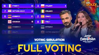 Junior Eurovision 2023 | Voting Simulation - FULL RESULTS (Jury + YOUR voting)