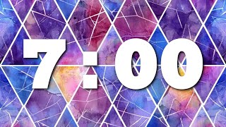 Blue and Purple Triangles | Silent Countdown Timer | 7:00