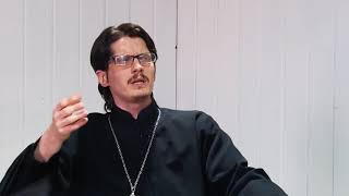 Orthodox Priest is declaring arab poem by Al Ma'arri