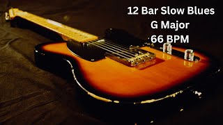 12 Bar Slow Blues G Major 66 BPM Backing Track