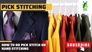 Pick stitch machine #How to do pick stitch by machine #Pick stitching in lapel #hand stitching