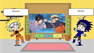 Naruto and Sasuke React to Naruto vs Sasuke || Gacha Club React || Gacha React