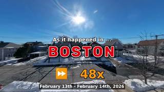 ⏩ Daily Time Lapse of the Boston Weather 360° Live Stream February 13th - 14th 2026 (48x) [Beta]