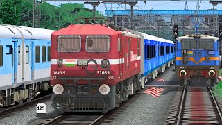 TEJAS EXPRESS OVERTAKE ICF BLUE TRAIN | BUMPY RAILROAD | Train Simulator | Railwork | NTG GAMING