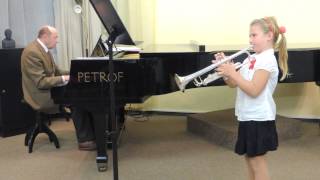 Eliška Faltysová, 5 year old trumpet kid playing B.Haley - Rock Around The Clock