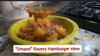 Simple  Savory Hamburger stew 