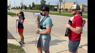Michigan church members picket against abortion