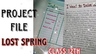 project file on lost spring class 12th || project file lost spring 🌼🌼