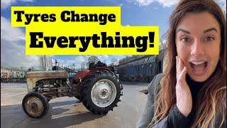 New Alliance Tyres on My Vintage Tractor | Fitted by Philip Ireland Tyres