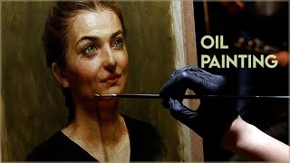 "Green Eyes" Portrait 🎨 OIL PAINTING TIME LAPSE