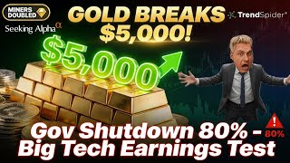 🔥 $5,000 Gold, 80% Govt Shutdown Risk & Earnings Season  $AAPL's Biggest Revenue Jump in 4 Years 💵🎯
