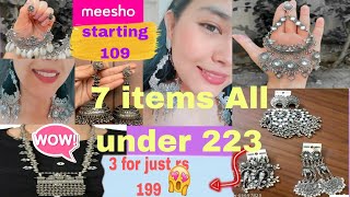 Meesho Silver,Junk,Oxidised Jewellery / Traditional, Affordable, Designer,Trendy Earrings, Jhumka😍