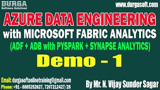 AZURE DATA ENGINEERING with MICROSOFT FABRIC ANALYTICS tutorials || by Mr. N. Vijay Sunder Sagar