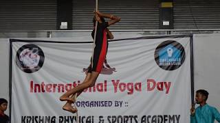 International yoga day special yoga on Rope: