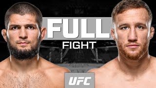 Khabib Nurmagomedov vs Justin Gaethje | FULL FIGHT