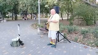 Deep Purple - Soldier of fortune saxophone cover street performer!