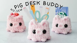Learn How To Crochet A Pig Desk Buddy From Start to Finish!