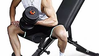 FLYBIRD Weight Bench, Adjustable Strength Training Bench for Full Body Workout with Fast Folding