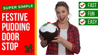 Festive Door Stop | DIY Xmas Decorations To Make | Free Sewing Tutorials for Christmas