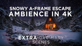 Snowy A-Frame Escape I Ambience in 4K