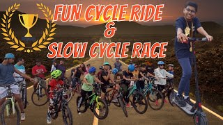 Early morning fun cycle ride 🚴‍♀️🚴 and slow cycle race competition 🏆🥇@SwastikandHarshi