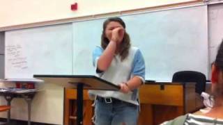 Brook singing "She will be loved"