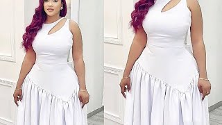 Sewing Tutorial. How to sew a trendy Keyhole gown with basque effect and a gather.  #howto #tutorial