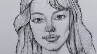 How to Draw Face using Loomis Method | you can Draw a Girl's Face with me step by step 