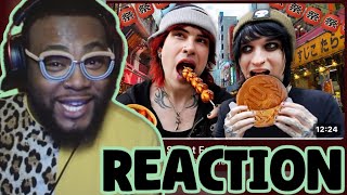 Jake Webber and Johnnie Guilbert Trying Street Food in Japan! | REACTION 