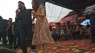 Roshan Prince & Isha Rikhi live performance at osgu Hisar| movie promotion| Punjabi songs live