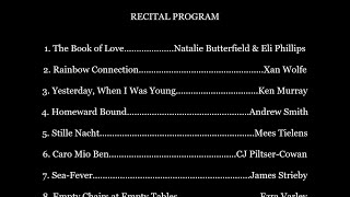Recital Program: Virtual Recital 12-11-22