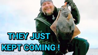 Fish after fish! They just kept coming, cod and halibut!