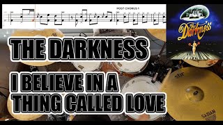 The Darkness - I Believe In A Thing Called Love - Drum Cover With SHEET MUSIC