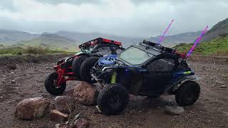 Route 66,Town of Oatman AZ [ SXS Adventure, 21 Can am X3 Max XRS on 33s, X3 XRS on 35s.