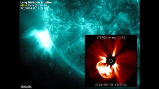Large Solar Eruption (9/1/2024) - SolarHam.com