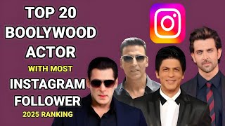Top 20 Bollywood Actors with Most Instagram Followers (2025 Ranking)#startimelapse 
