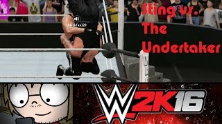 WWE 2K16 - Sting vs. The Undertaker | Mike and Caleb at Midnight