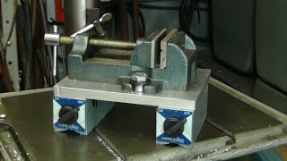 MAKE a MAGNETIC SAFETY DRILL PRESS VISE  #1014 tubalcain pt1 of 3