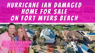 Hurricane Ian Storm  Damaged property for sale Ft Myers Beach:  5130 Williams
