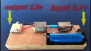 3.7v to 12v Boost Converter Using 2 Motor