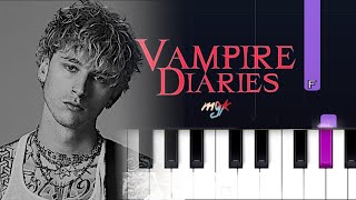 mgk - vampire diaries (Piano tutorial)