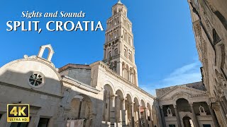 Quick Walking Tour of Split, Croatia (No Commentary) Old Town in 4k
