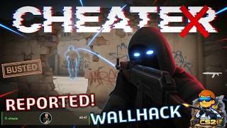 BLATANT CS2 CHEATER EXPOSED 😳🚫 | Wallhack Through Smokes on Mirage